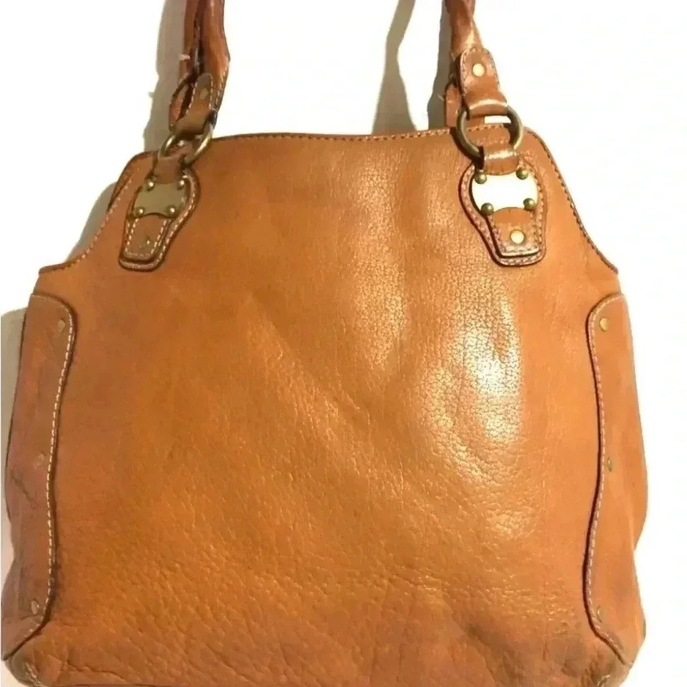 Michael kors brown distressed leather shoulder handbag - Picture 2 of 13